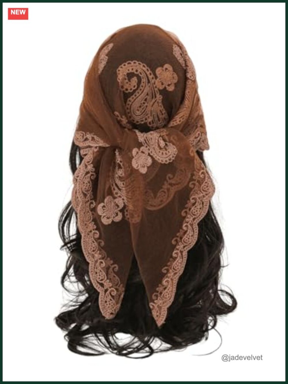 Floerns Women's Flower Embroidery Hair Scarf Sheer Lace Headband